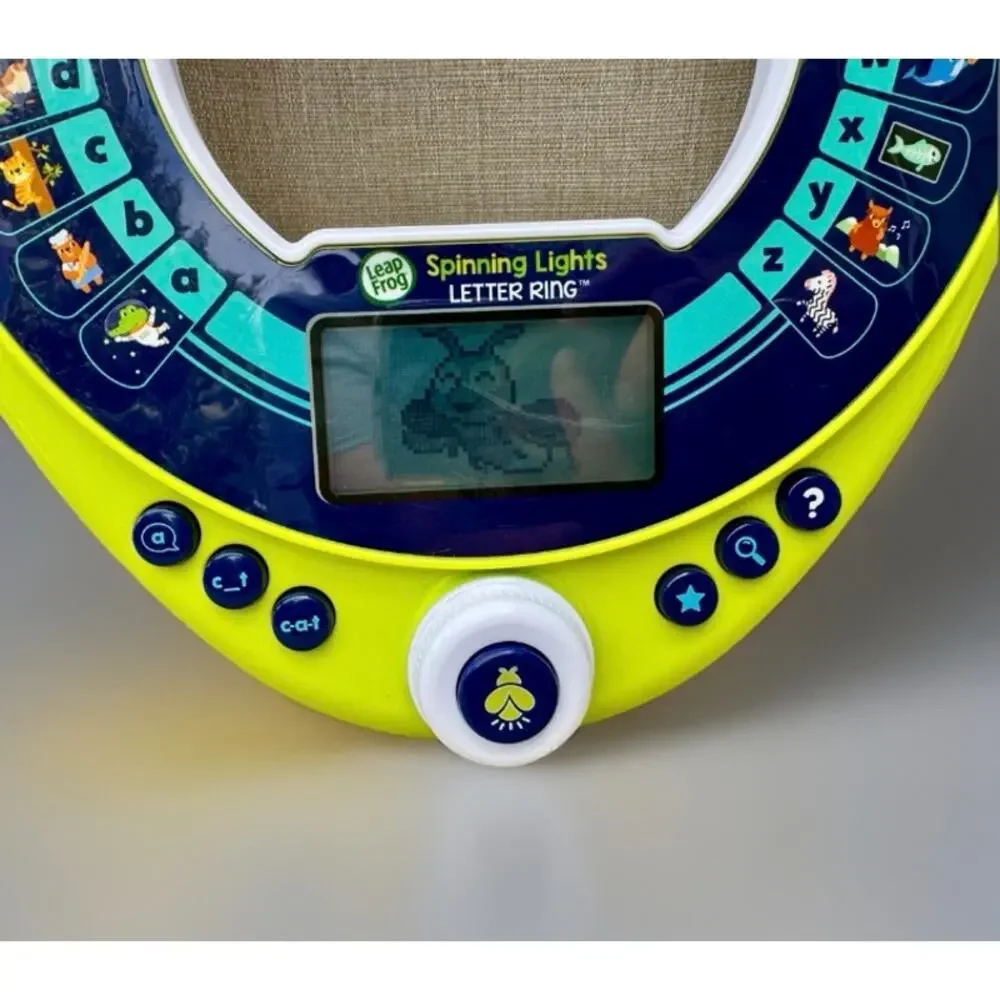 LeapFrog Spinning Lights Letter Ring Learning Game Tested Working